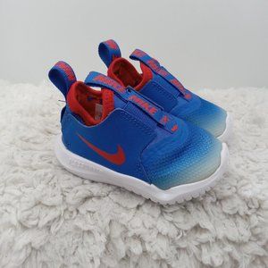 Nike Sneakers Boys Size 4c Blue Red‎ Flex Runner AT4665-408 Slip On